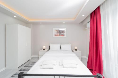 Postel nebo postele na pokoji v ubytování Modern and Fully Furnished Flat in Antalya
