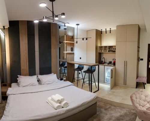 Η κουζίνα ή μικρή κουζίνα στο Prime Apartment Kragujevac