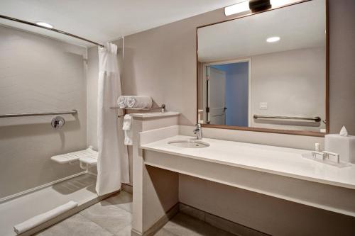 a bathroom with a sink and a mirror at Fairfield Inn & Suites Las Vegas Airport South in Las Vegas