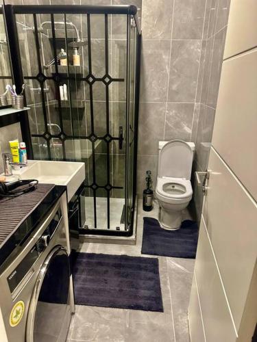 Koupelna v ubytování Apartment in Şişli