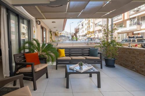 Χώρος καθιστικού στο Ezgi's Apartment With Terrace in Marmaris