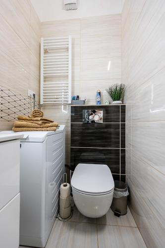 Ένα μπάνιο στο Mlynska Center Apartment Kosice with private Parking