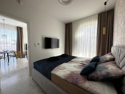 Μια τηλεόραση ή/και κέντρο ψυχαγωγίας στο Apartament Magnolia