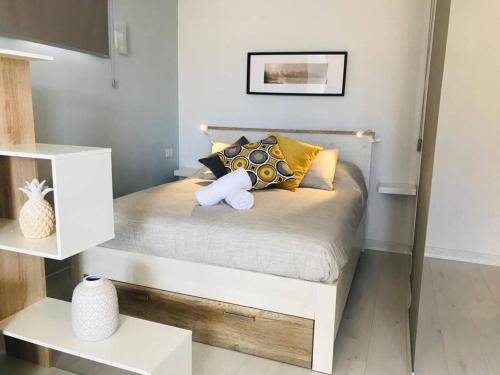 Posteľ alebo postele v izbe v ubytovaní Estudio con amplia terraza en Puerto de la Cruz