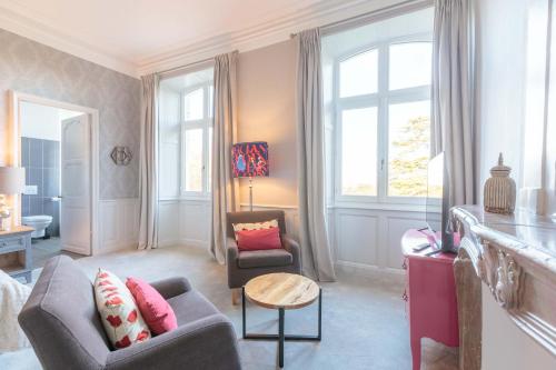 Χώρος καθιστικού στο Hôtel Château de Didonne