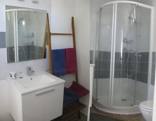 Kúpeľňa v ubytovaní maisonette cosy Blois