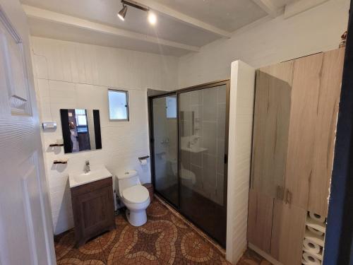 コキンボにあるMi Estanciaのバスルーム(トイレ、シャワー、シンク付)