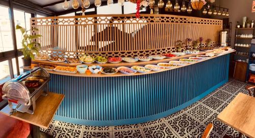 a buffet line with many different types of food at Ottoman Luxury Hotel in Istanbul