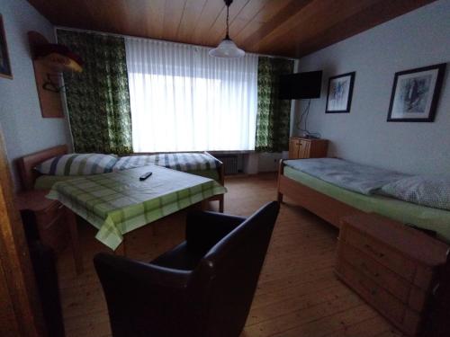 Ένα ή περισσότερα κρεβάτια σε δωμάτιο στο Monteurwohnung Westfalen Ferienwohnung Rhede