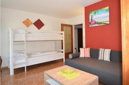 Krevet ili kreveti na sprat u jedinici u okviru objekta Alpine Lodge Apartment