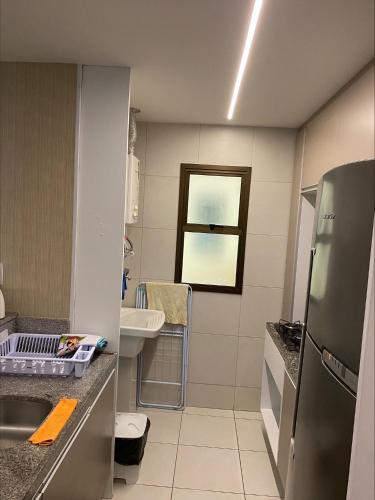 Dapur atau dapur kecil di VG Sun Cumbuco Apto