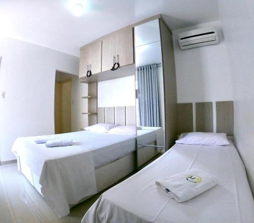 Postel nebo postele na pokoji v ubytování Cabo Frio Lindo 2 quartos Reformado para 8 pessoas