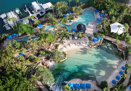 an aerial view of a pool at a resort at JW Marriott Gold Coast Resort & Spa in Gold Coast