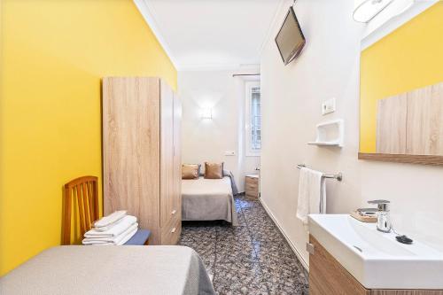 Katil atau katil-katil dalam bilik di Hostal Santa Ana