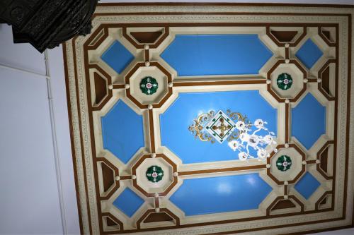 a view of the ceiling of a building at Center Haus in Bucharest