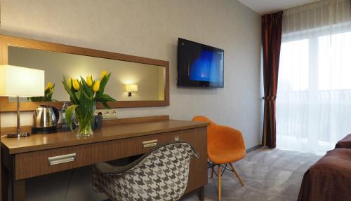 TV o dispositivi per l'intrattenimento presso Hotel Konstancja