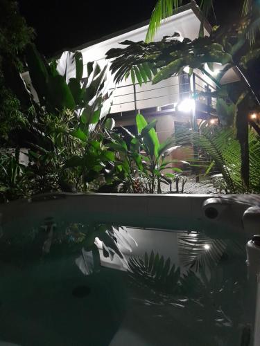 - Vistas nocturnas a una casa con jardín en Miah house, en Puerto Jiménez