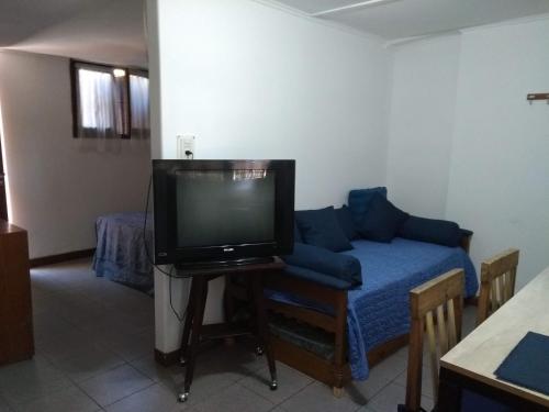 sala de estar con TV y sofá en Casa de Alex. en Luján de Cuyo