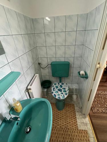 Koupelna v ubytování Karolin Apartman