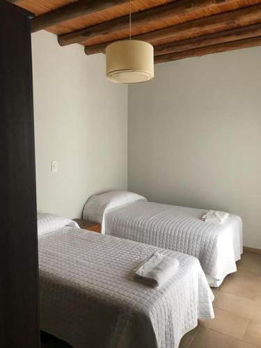 Habitación con 2 camas y techo. en LA CASITA en Tunuyán