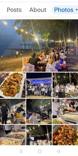 a collage of photos of people at an event at CosY Klebang Homestay in Kampong Lereh