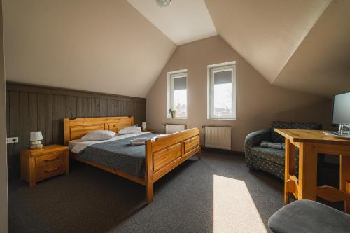 Una cama o camas en una habitación de Jēkaba sēta