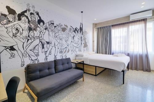 Cama o camas de una habitación en athensdot