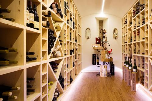 a room filled with lots of wine bottles at Palazzo Marziale in Sorrento
