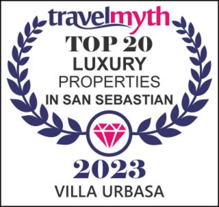 a sign that says top luxury properties in san sebastian at Villa Urbasa in San Sebastián