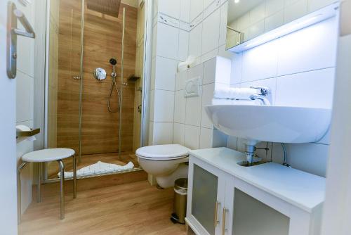 Koupelna v ubytování Am Sahlenburger Strand AS10