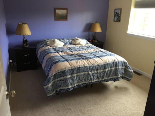 Katil atau katil-katil dalam bilik di 5 Star Denali Park Spacious Family Home