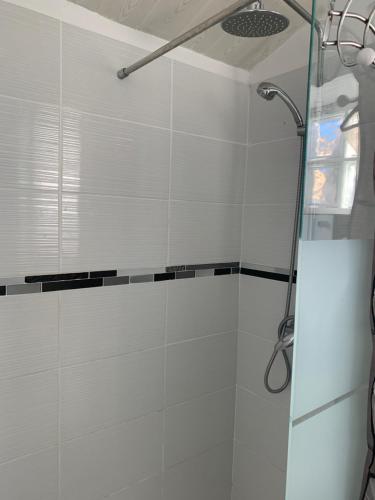 Ένα μπάνιο στο Exceptionnel 3 logements de plein pieds pouvant accueillir jusqu à 8 personnes à 2 pas de la plage et du centre ville dans une résidence de bien être avec jacuzzi et piscine chauffée