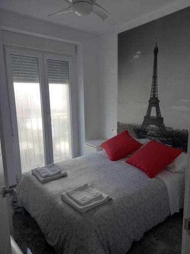 Posteľ alebo postele v izbe v ubytovaní Apartamento cerca del puerto y del paseo