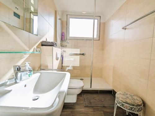 Ένα μπάνιο στο Monteur-Wohnung Ahrensburg