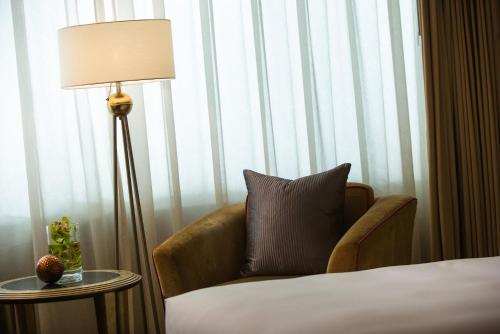 Katil atau katil-katil dalam bilik di Air China Boyue Beijing Hotel