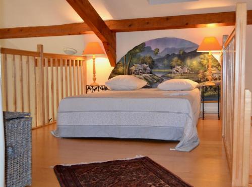 Posteľ alebo postele v izbe v ubytovaní Cottage calme et reposant en pleine nature