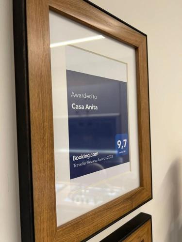Certifikát, hodnocení, plakát nebo jiný dokument vystavený v ubytování Casa Anita