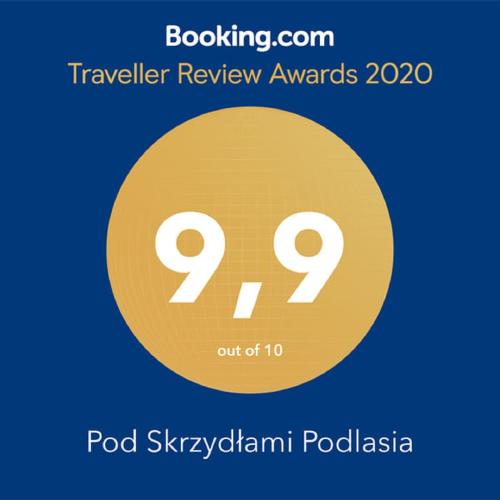 Un certificado, premio, letrero u otro documento en Pod Skrzydłami Podlasia