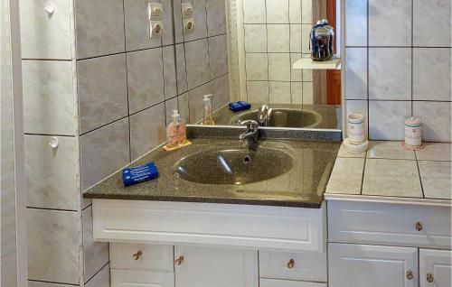 a bathroom with a sink and a mirror at 2 Bedroom Lovely Home In Bas-En-Basset in Bas-en-Basset