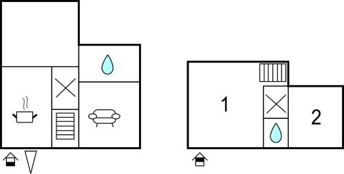 a diagram of a bathroom with four different views at 2 Bedroom Lovely Home In Bas-En-Basset in Bas-en-Basset