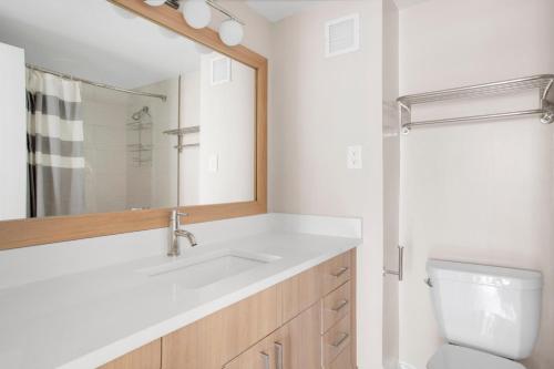 a bathroom with a sink and a toilet at Crystal City 1BR w Gym Concierge nr Metro WDC-445 in Arlington
