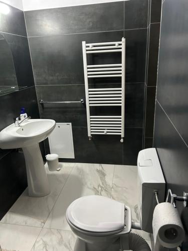 Koupelna v ubytování Pensiunea Giulia Home