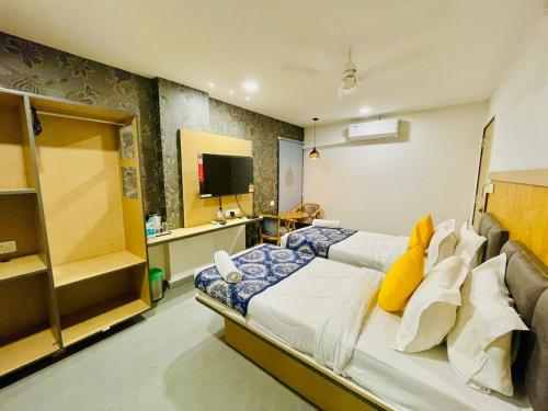 Hotel Lake View Airport zoneにあるベッド