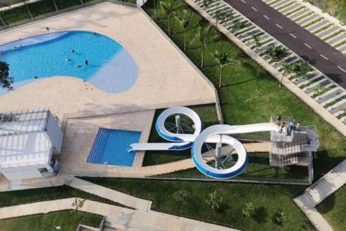 La alberca dentro o cerca de Apartasol con jacuzzi SantaFe