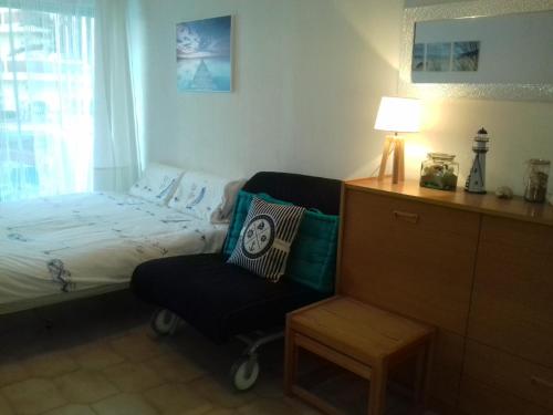 Beau studio Clim vue mer Canet Sud