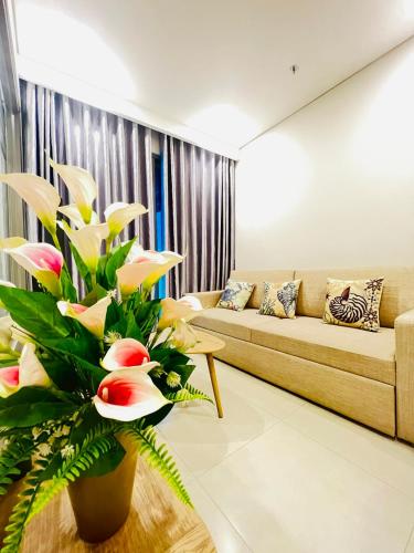 Χώρος καθιστικού στο Milan Homestay - The Song Vung Tau Apartment