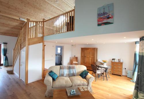 A seating area at Dairy Barns 