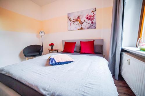 Postel nebo postele na pokoji v ubytování FullHouse - Chemnitz - M45 Apartments