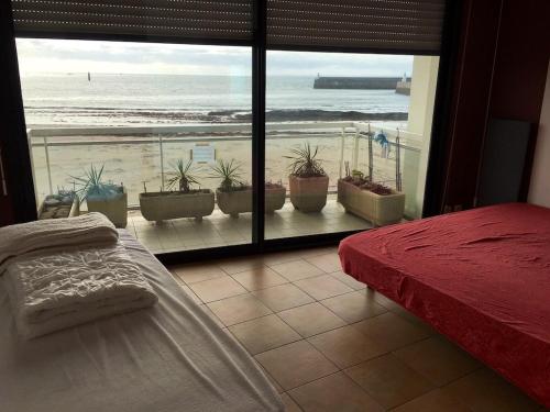 Appartement d'une chambre a Quiberon a 200 m de la plage avec vue sur la mer balcon et wifi