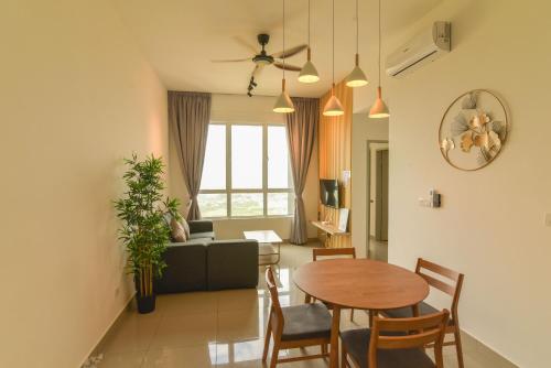 Χώρος καθιστικού στο Symphony Suite @ Amber Cove Melaka